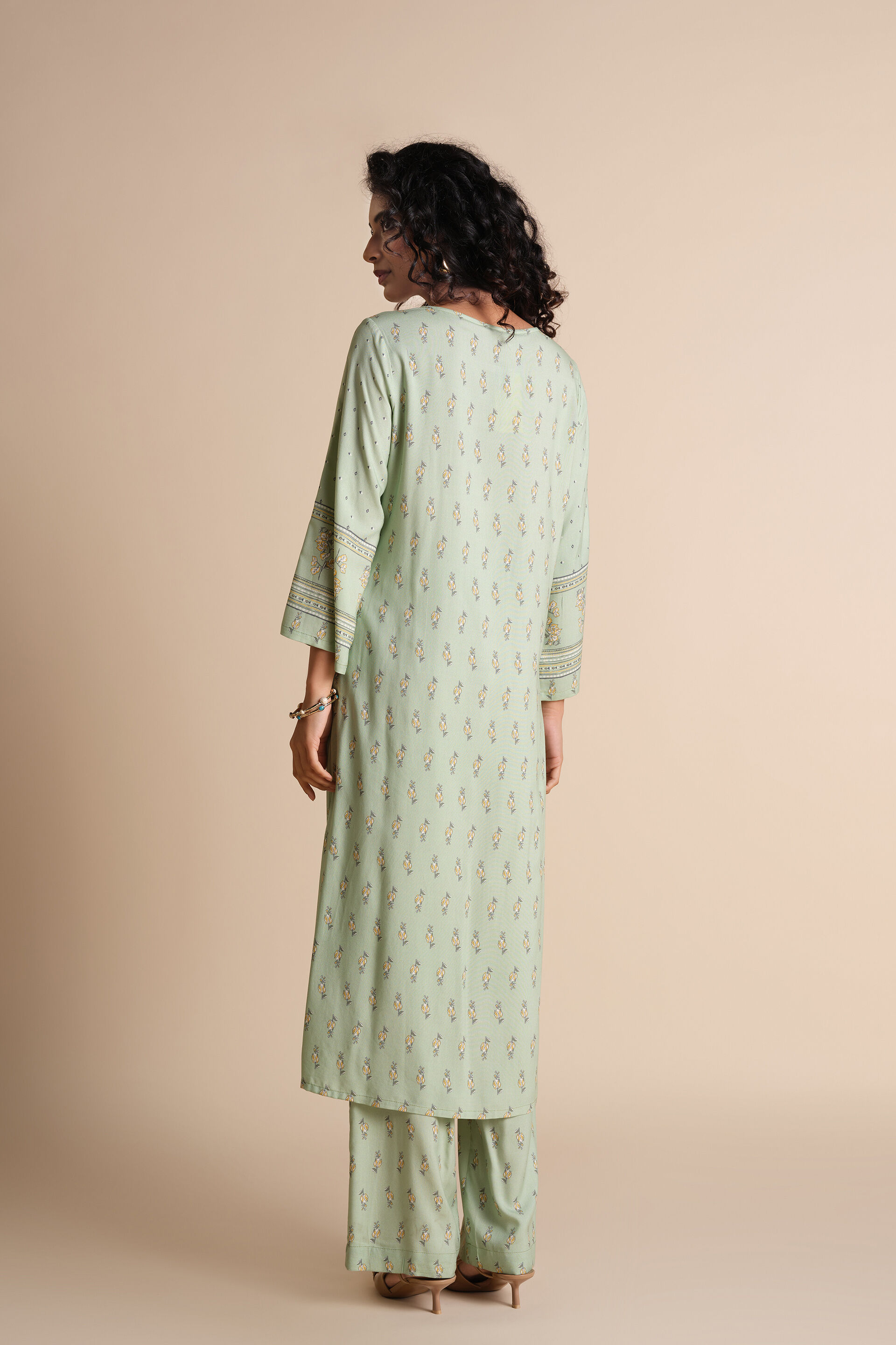 Sadabahar Kurta Set, Sage Green, image 4